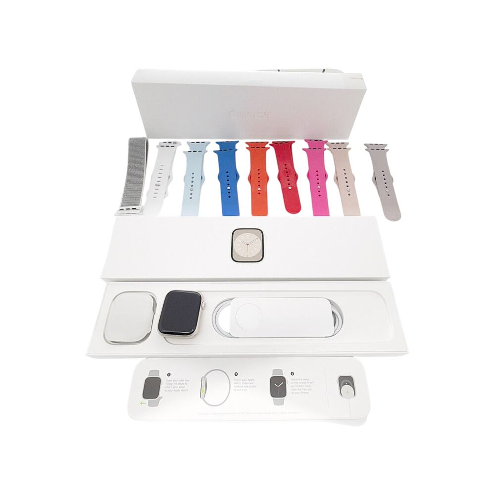 Apple Watch Series 8 45mm Starlight Aluminum Case 45mm View 2
